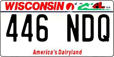 WI license plate 446NDQ