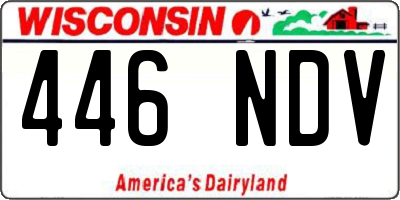 WI license plate 446NDV