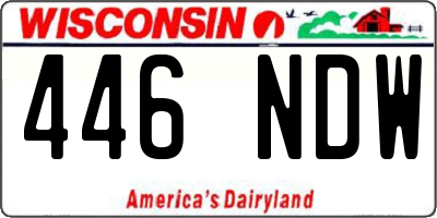WI license plate 446NDW
