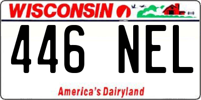 WI license plate 446NEL