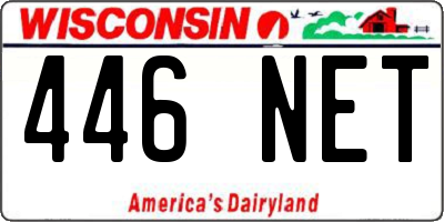 WI license plate 446NET