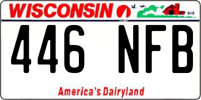 WI license plate 446NFB