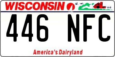 WI license plate 446NFC
