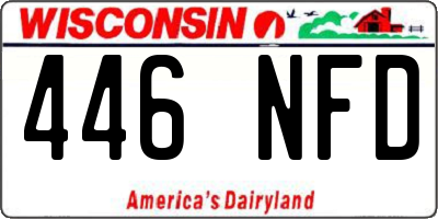 WI license plate 446NFD