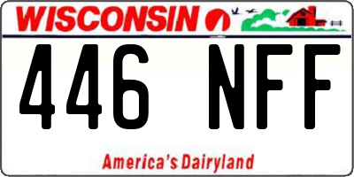 WI license plate 446NFF