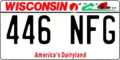 WI license plate 446NFG