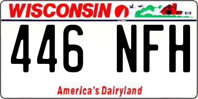 WI license plate 446NFH