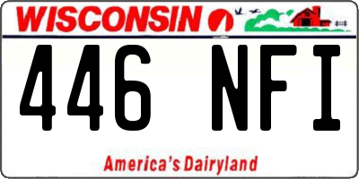 WI license plate 446NFI