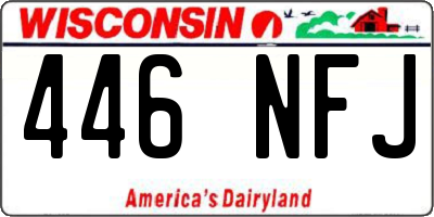 WI license plate 446NFJ
