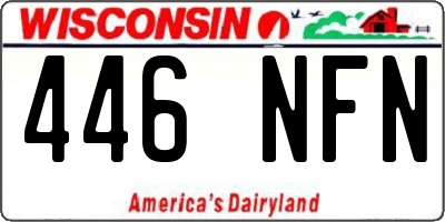WI license plate 446NFN