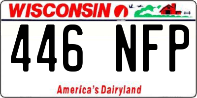 WI license plate 446NFP