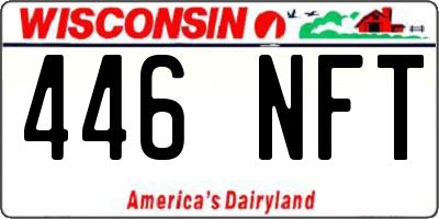 WI license plate 446NFT