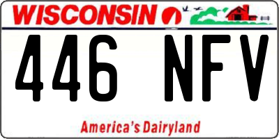 WI license plate 446NFV