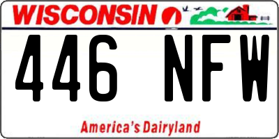 WI license plate 446NFW