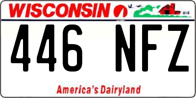 WI license plate 446NFZ
