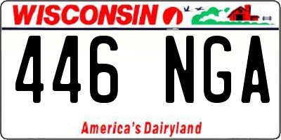 WI license plate 446NGA