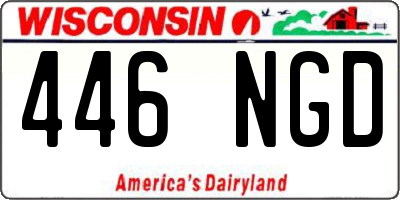 WI license plate 446NGD