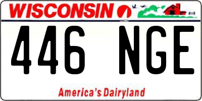 WI license plate 446NGE