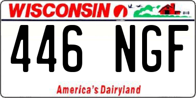 WI license plate 446NGF
