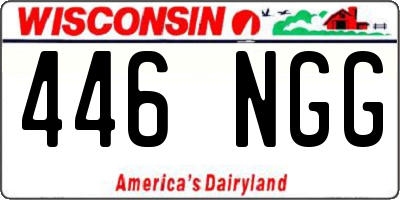 WI license plate 446NGG