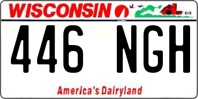 WI license plate 446NGH