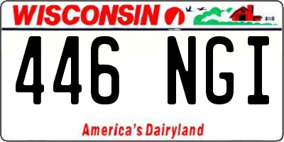 WI license plate 446NGI