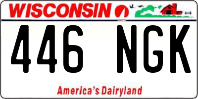 WI license plate 446NGK