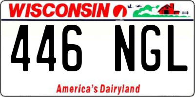 WI license plate 446NGL