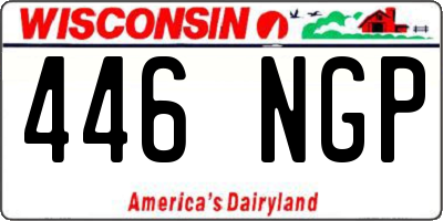 WI license plate 446NGP