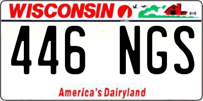WI license plate 446NGS