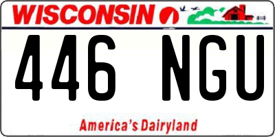 WI license plate 446NGU