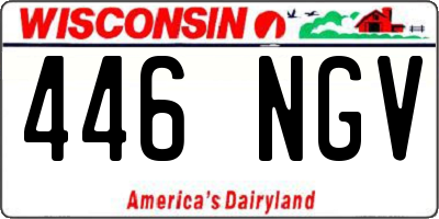 WI license plate 446NGV