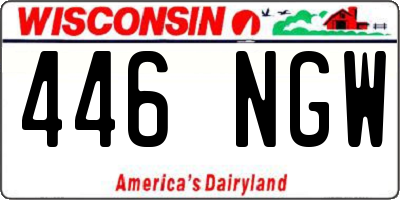 WI license plate 446NGW