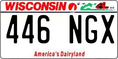 WI license plate 446NGX