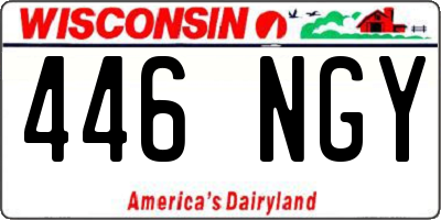 WI license plate 446NGY