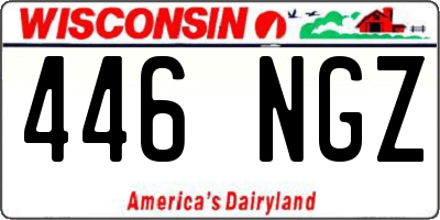 WI license plate 446NGZ