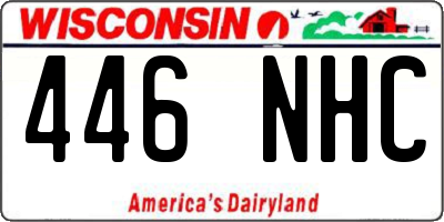 WI license plate 446NHC
