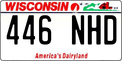 WI license plate 446NHD