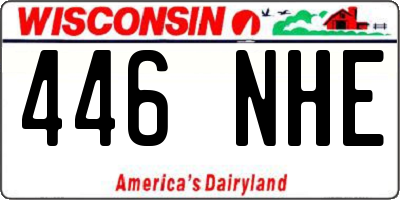 WI license plate 446NHE