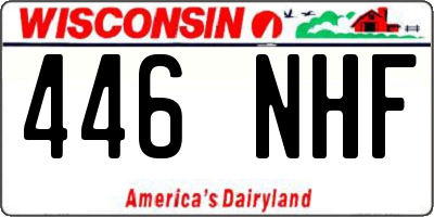 WI license plate 446NHF