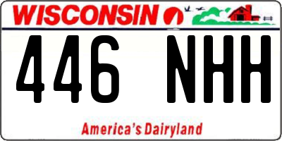 WI license plate 446NHH
