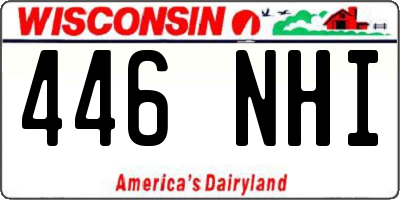 WI license plate 446NHI