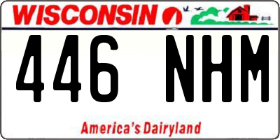 WI license plate 446NHM