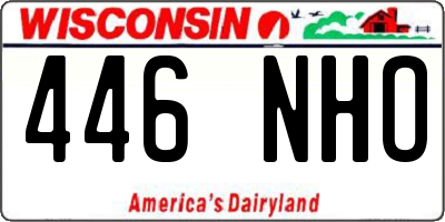 WI license plate 446NHO