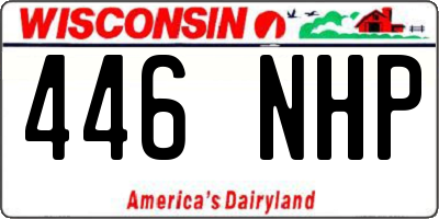 WI license plate 446NHP