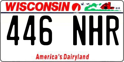 WI license plate 446NHR