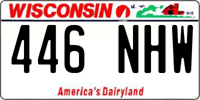WI license plate 446NHW
