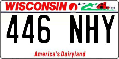 WI license plate 446NHY