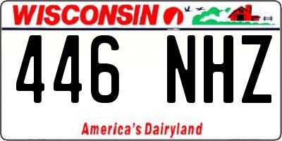 WI license plate 446NHZ