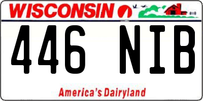 WI license plate 446NIB